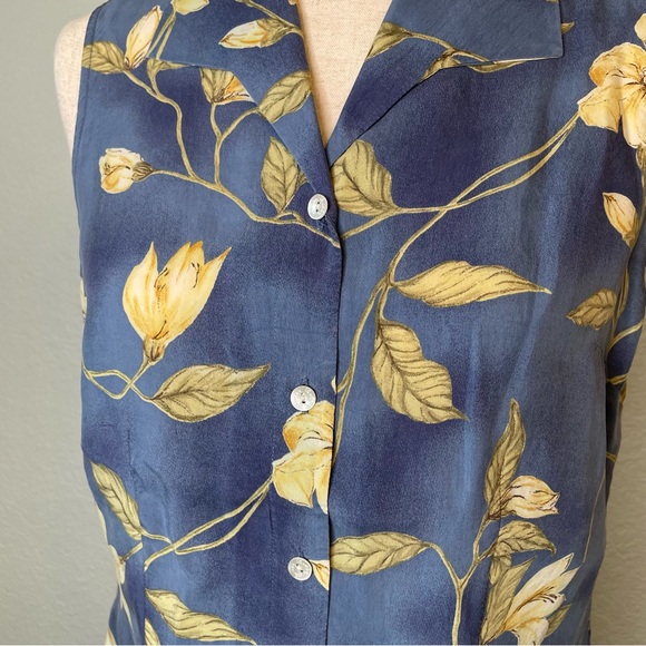 Bobby Jones Vintage Floral Sleeveless Button Down Matching Shorts Set | Size 6 - Picture 3 of 15
